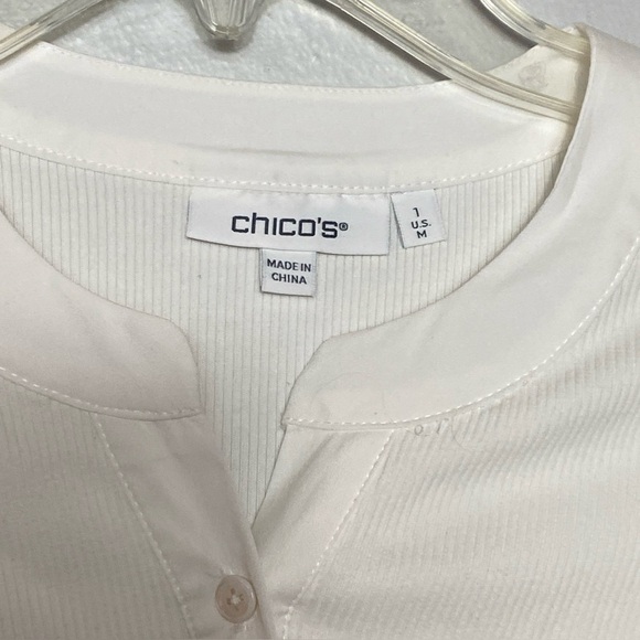 Chico's Knit 3/4 top size M - Picture 3 of 9